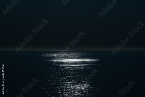 Reflection of moonlight on the sea