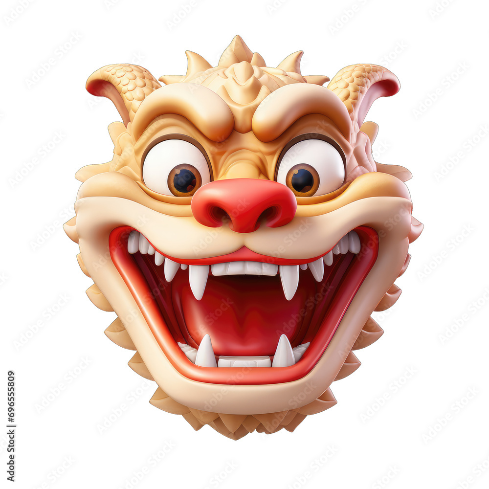 Naklejka premium Cute dragon memoji isolated on transparent and white background. PNG transparent, emoji