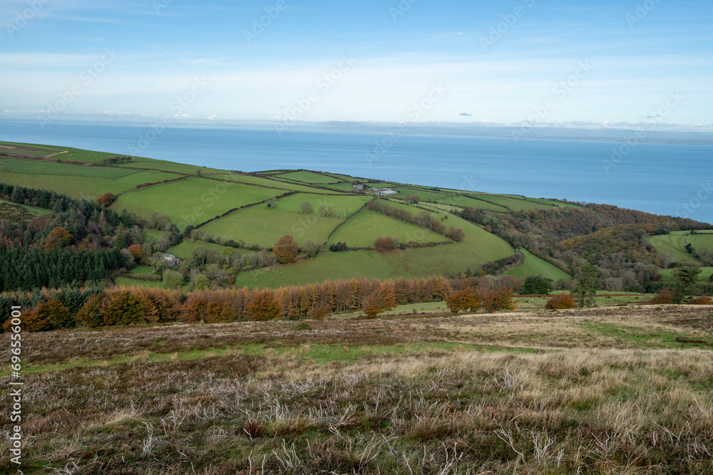 Landscape photo of the autumn colours on Porlock Common in Exmoor National Park Landscape photo of the autumn colours on Porlock Common in Exmoor National Park
