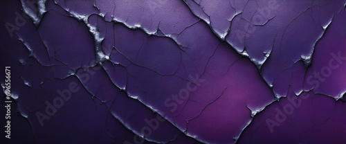 Dark Violet Cracked Paint with Drips for Website Banner