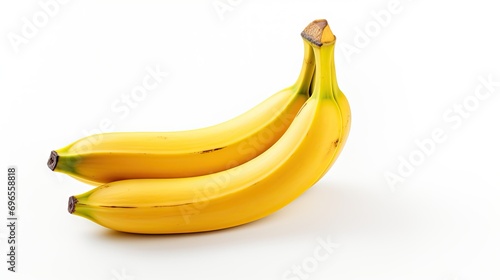 Ripe Bananas isolated on White Background.