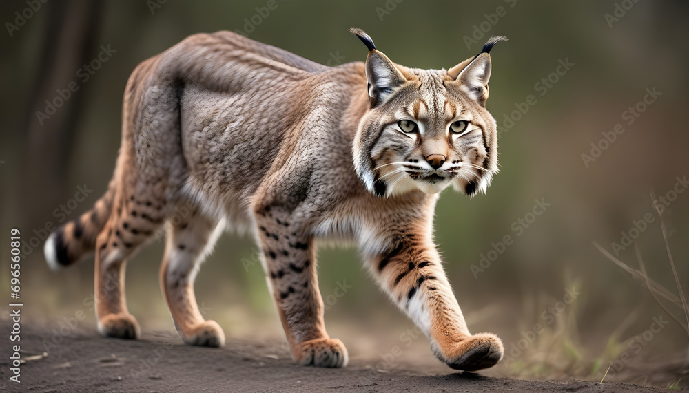 Obraz premium Bobcat on the prowl