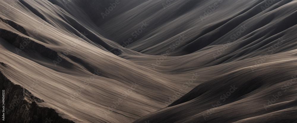 Dark and Textured Black Mountain Background for Design with Copy Space ...