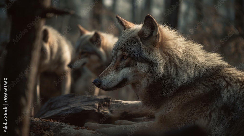 Through the Forests They Roam, Wild Wolves on the Hunt Through the Forests They Roam, Wild Wolves on the Hunt