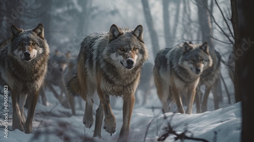 Hunting Grounds Wild Wolves Traverse the Forests