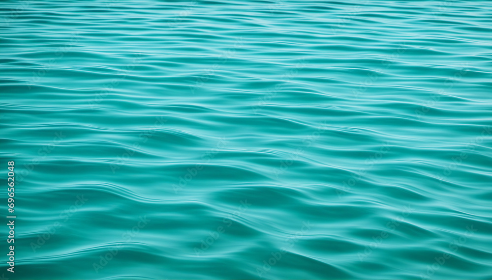 Soothing Aqua Water Background with Ripples and Copy Space