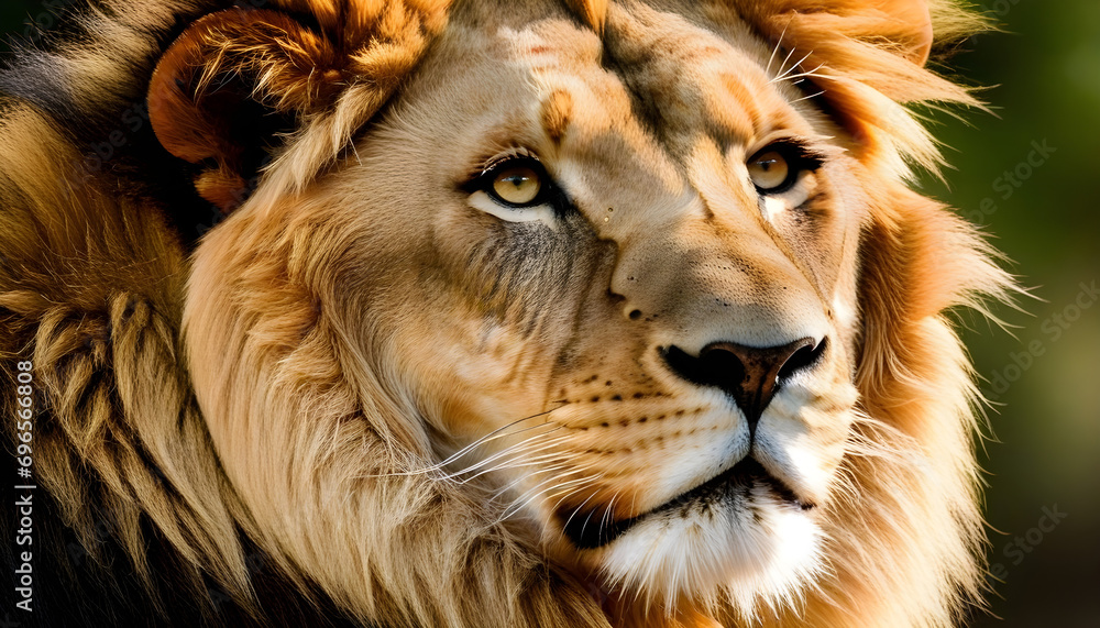 Naklejka premium Close-up of an African lion