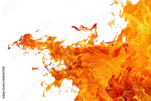 Fire and flames background isolated on transparent workspace