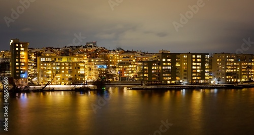 Photography Stockholm, Sweden The island of Lilla Essingen at night