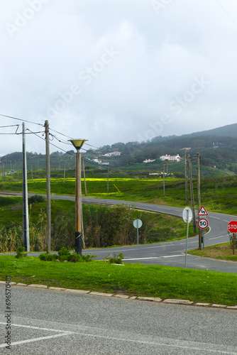 Landscape of Cabo da Roca in Portugal. Cape Roca is the westernmost point of mainland Portugal and continental Europe. Sintra national park. photo