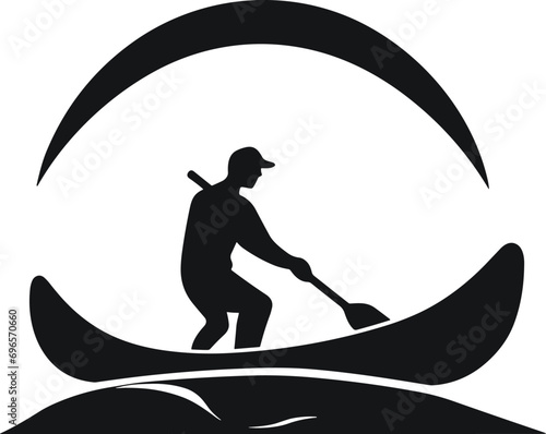 Stand Up Paddle Boarding Vector for Water Recreation and Balance Training
