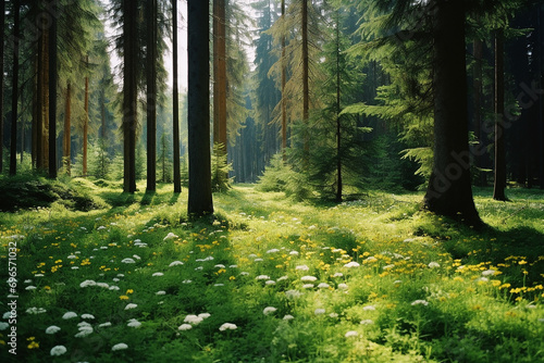 World nature  Forest world day  Earth day concept with forest treee nature and flower