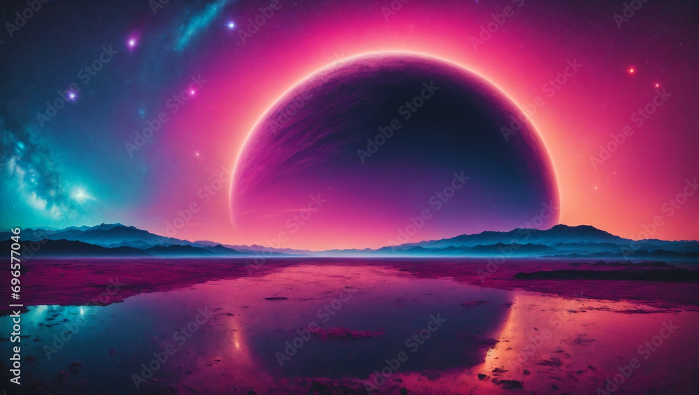 synthwave landscape synthwave landscape