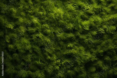 Mystical Moss: A Tranquil Green Background of Nature's Carpet photo