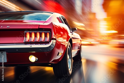 Blurred bokeh effect with urban automotive landscapes for captivating car centric backdrop