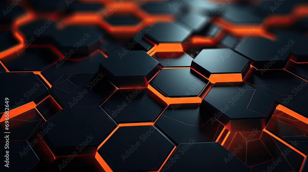 8k Ultra Wallpaper 3D Futuristic Hexagonal Grid with Neon Lights – Black Orange Combination Glow Effect 8k Ultra Wallpaper 3D Futuristic Hexagonal Grid with Neon Lights – Black Orange Combination Glow Effect