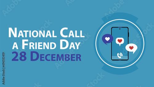 National Call a Friend Day vector banner design. Happy National Call a Friend Day modern minimal graphic poster illustration.