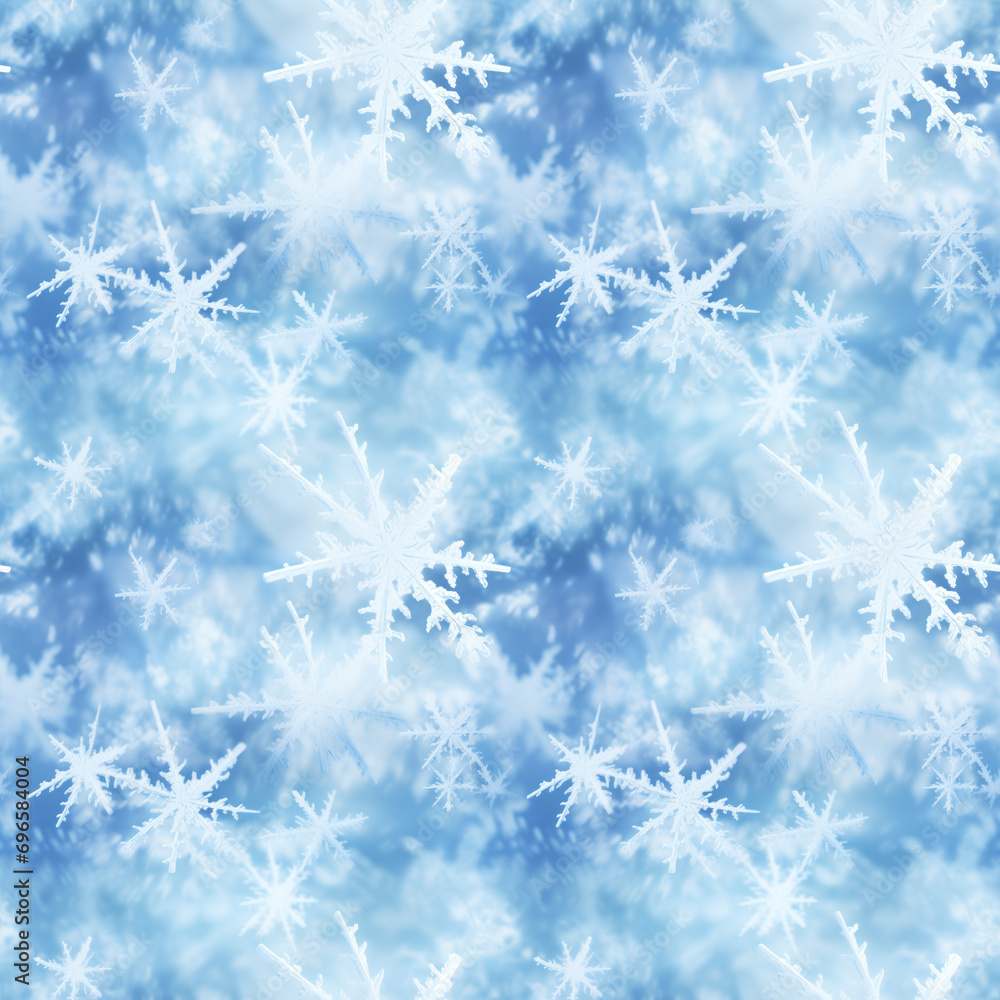 Seamless pattern on the theme of New Year and Christmas with falling snowflakes. Seamless pattern on the theme of New Year and Christmas with falling snowflakes.