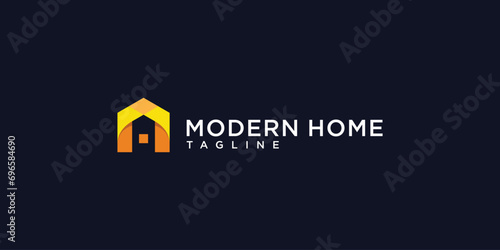 Creative Real Estate Construction Logo, Building Logo, Minimalist Home Roof logo design inspiration.
