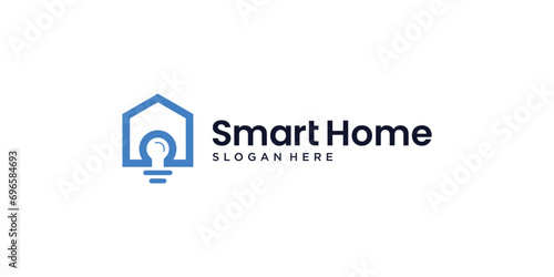 Minimalist smart home logo design inspiration