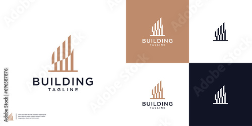 Creative Real Estate Construction Logo, Building Logo, Minimalist Home Roof logo design inspiration.