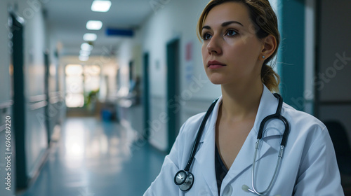 female doctor standing in hospital