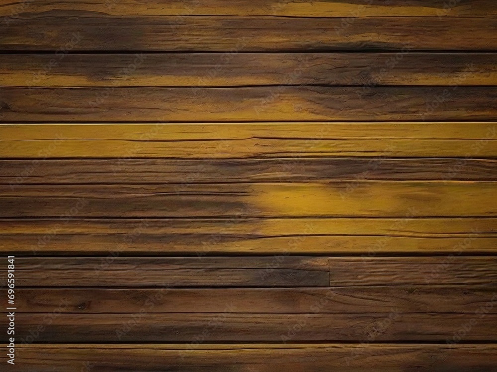 Fototapeta premium brown and yellow and dark and dirty wood wall wooden plank board texture background