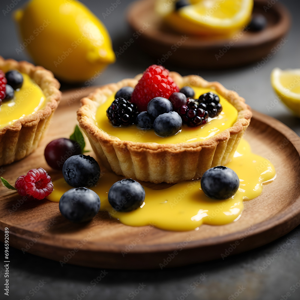Lemon Curd Tarts with Berries - Zesty Citrus Delight Lemon Curd Tarts with Berries - Zesty Citrus Delight