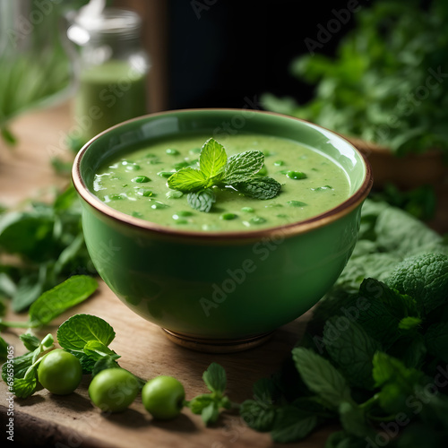 Spring Pea Soup with Fresh Mint - A Vibrant Green Elixir of Freshness