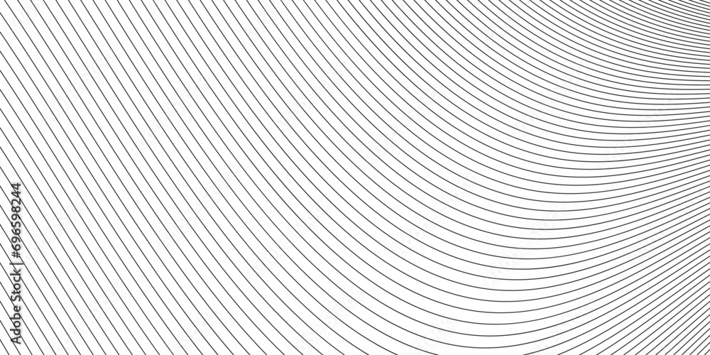 pattern of black lines on white background. Vector illustration - obrazy, fototapety, plakaty 