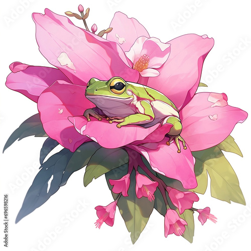 blume, frosch, amphibie, europäischer laubfrosch, makro, hübsch, blatt, flower, frog, amphibian, european tree frog, macro, pretty, leaf photo