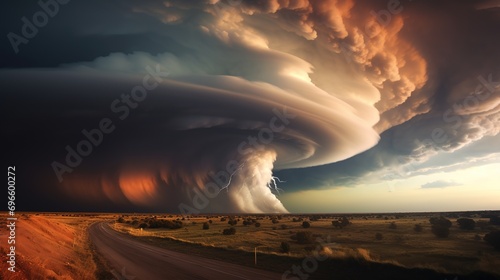 Fotografie, Obraz supercell thunderstorm tornado