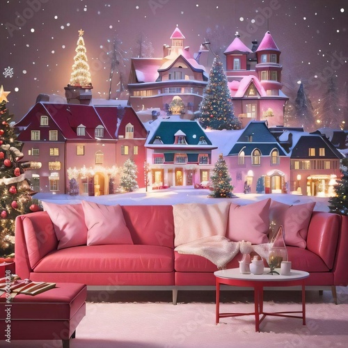 Christmas decorative living room