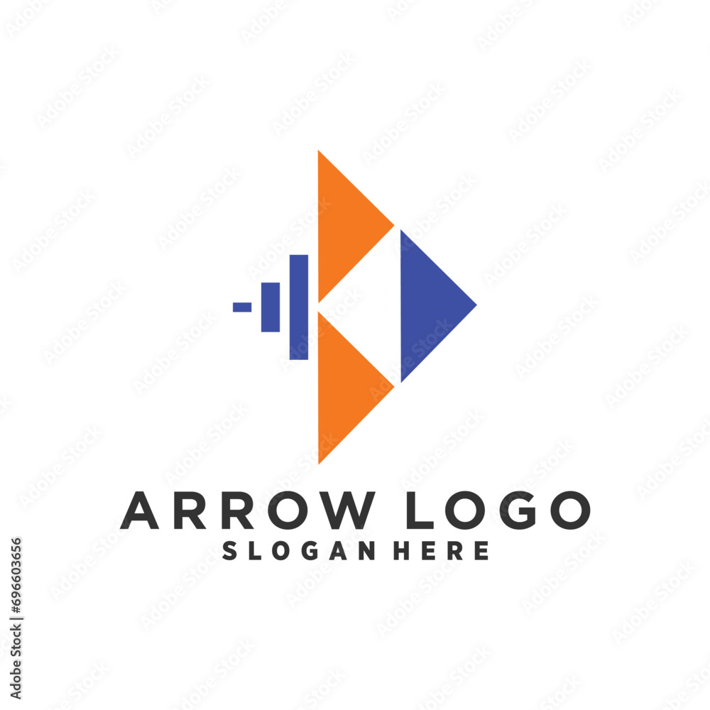 Vector arrow logo design vector element with modern style Vector arrow logo design vector element with modern style