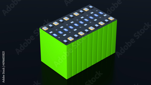 green NMC Prismatic battery modules for electric vehicles, mass production accumulators high power and energy for electric vehicles