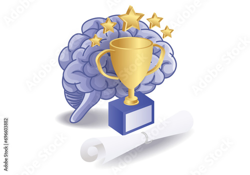 Student achievement winning trophy
