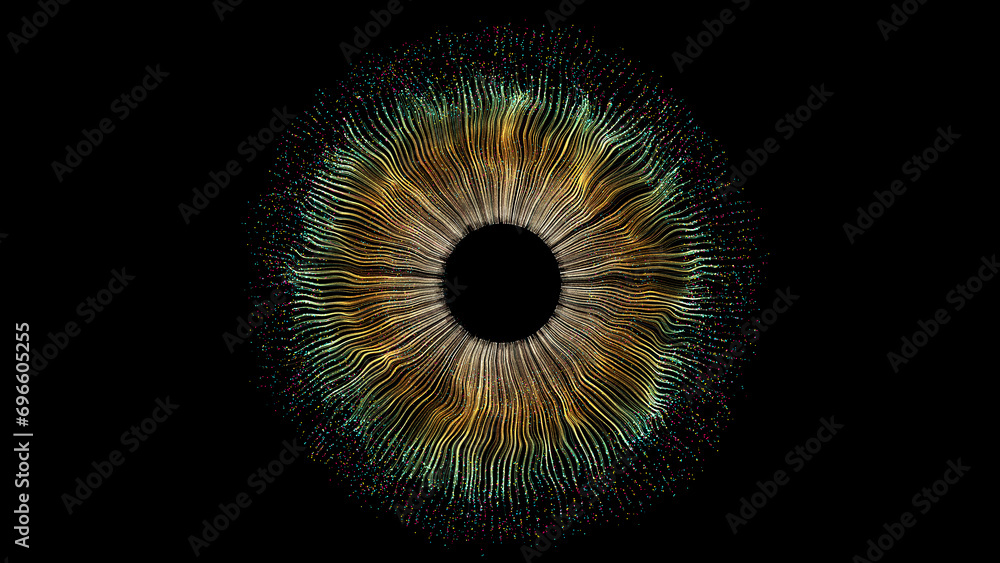 Eye Iris Digital Abstract Concept Entertainment Technology Artificial Intelligence  - obrazy, fototapety, plakaty 