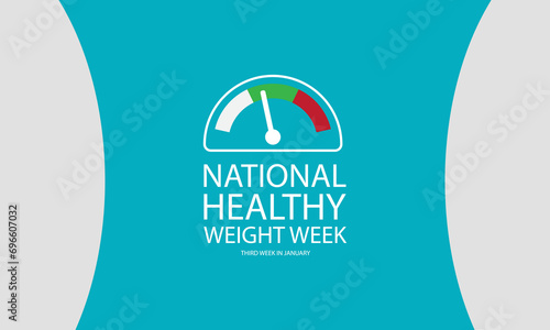 National Healthy Weight Week Background Vector Illustration 