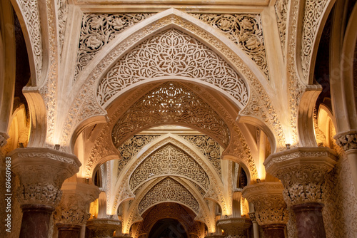 Interior of the Mosque of Cordoba, Spain photo