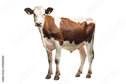 Generative AI image of standing cow 