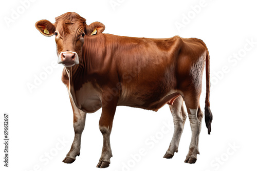 Generative AI image of standing cow 
