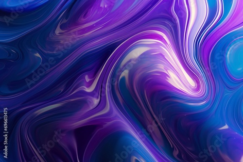 abstract background of blue and purple paint with some smooth lines in it. Generative AI. photo