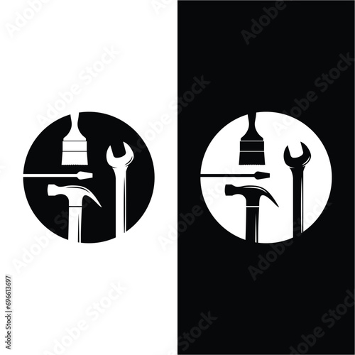 handyman logo vector icon illustration template