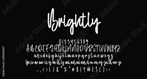  Brightly beauty script handwritten font Best Alphabet Alphabet Brush Script Logotype Font lettering handwritten