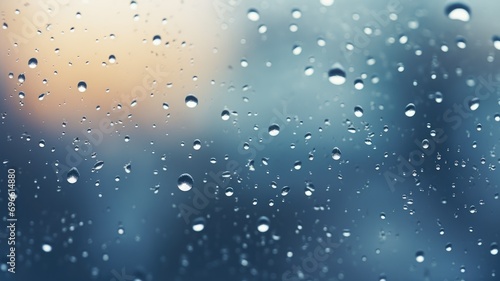 Close-up of water droplets on glass with sunset