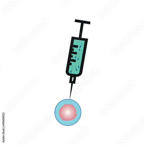 Artificial insemination icon. Vector illustration.