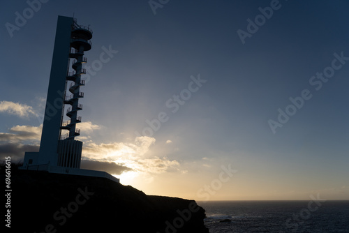buenavista tenerife lighthouse at sunset photo