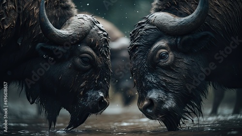 Illustration of Buffalo in the Wild photo