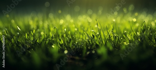 Minimalistic blurred spring background with colorful green tones for product placement