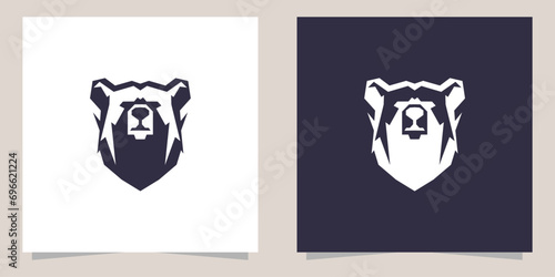 bear logo design vector
